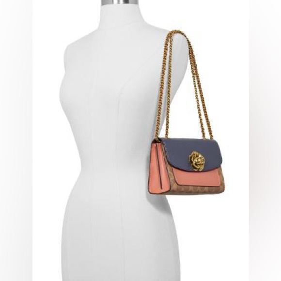 Coach Signature Colorblock Pocket Parker 18 Shoulder Bag - Picture 13 of 13